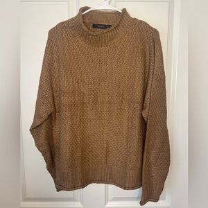 NWT Womens Camel Textured Knit Sweater